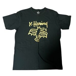 EUC Uniqlo SPRZ NY X  MoMA Special Edition Keith Haring T-Shirt in Black/Gold